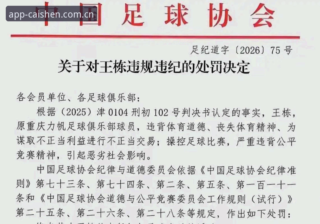 财神到手机版下载 中国足协第三批禁足名单最新动态:65人受罚,终身禁足与行业整顿并行